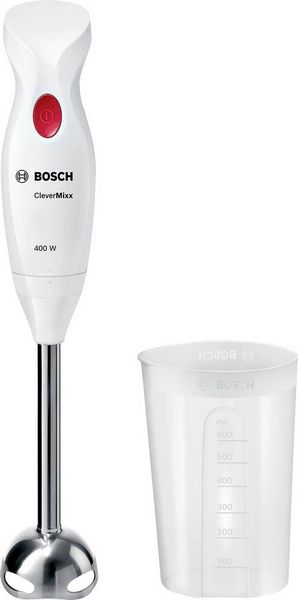 Produktbild: Bosch CleverMixx 400 Watt Metallfu&szlig; Stabmixer 400W Edelstahl, Wei&szlig;