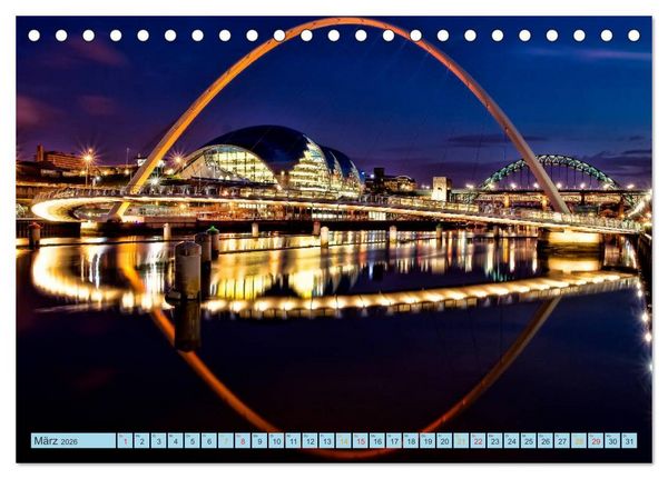 Produktbild: St&auml;dte der Welt - Skylines in der Nacht (Tischkalender 2026 DIN A5 quer), CALVENDO Monatskalender