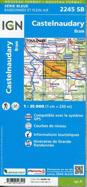 Produktbild: Castelnaudary-Bram 1:25 000