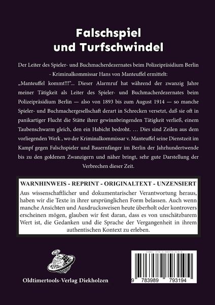 Produktbild: Falschspiel und Turfschwindel