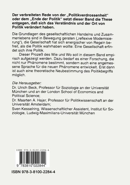 Produktbild: Der unscharfe Ort der Politik