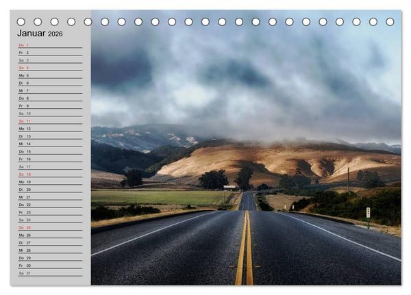 Produktbild: Kalifornien. Die goldene Westk&uuml;ste (Tischkalender 2026 DIN A5 quer), CALVENDO Monatskalender