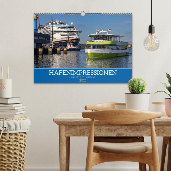 Produktbild: Hansestadt Wismar - Hafenimpressionen (Wandkalender 2026 DIN A3 quer), CALVENDO Monatskalender