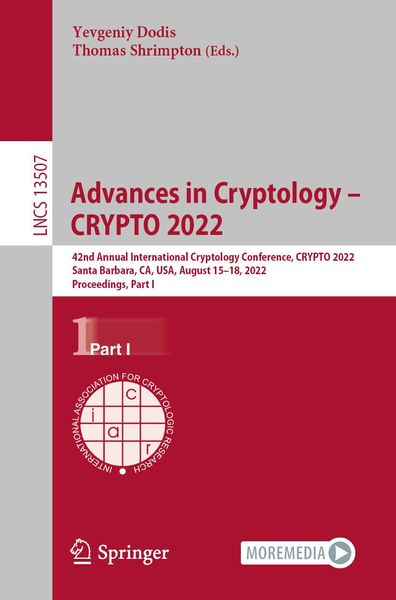 Produktbild: Advances in Cryptology - CRYPTO 2022