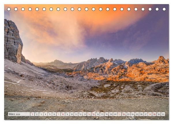 Produktbild: Bergwanderung Dolomiten rund um die Drei Zinnen (Tischkalender 2026 DIN A5 quer), CALVENDO Monatskalender