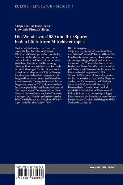 Produktbild: Die &laquo;Wende&raquo; von 1989 und ihre Spuren in den Literaturen Mittelosteuropas