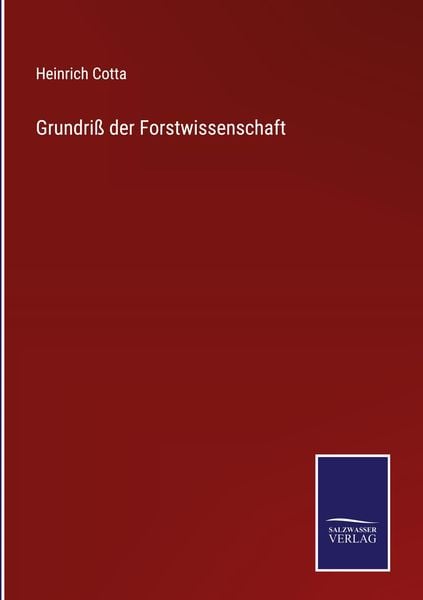 Produktbild: Grundri&szlig; der Forstwissenschaft