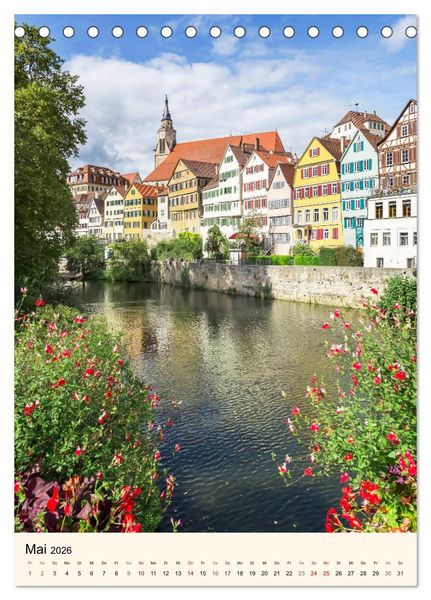 Produktbild: T&Uuml;BINGEN UND BLAUBEUREN Historische Schw&auml;bische Alb (Tischkalender 2026 DIN A5 hoch), CALVENDO Monatskalender