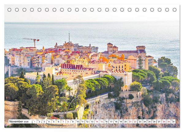 Produktbild: Monaco - Reiseziel am Mittelmeer (Tischkalender 2026 DIN A5 quer), CALVENDO Monatskalender