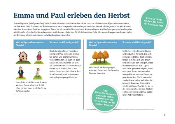 Produktbild: Emma und Paul erleben den Herbst. Erz&auml;hlschienen-Figurenset