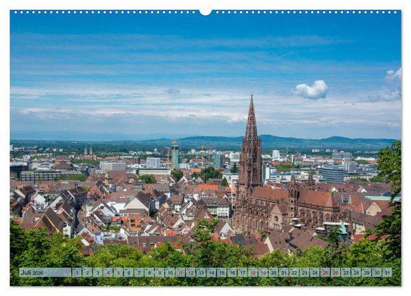 Produktbild: Freiburg im Breisgau - Die Schwarzwaldmetropole (hochwertiger Premium Wandkalender 2026 DIN A2 quer), Kunstdruck in Hochglanz