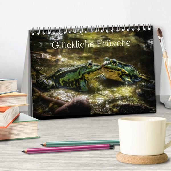 Produktbild: Gl&uuml;ckliche Fr&ouml;sche (Tischkalender 2026 DIN A5 quer), CALVENDO Monatskalender