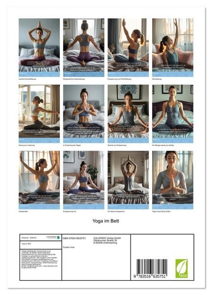 Produktbild: Yoga im Bett (Wandkalender 2026 DIN A4 hoch), CALVENDO Monatskalender
