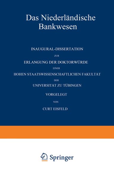 Produktbild: Das Niederl&auml;ndische Bankwesen