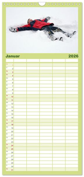 Produktbild: Familienplaner 2026 - Wir lieben die Natur! mit 5 Spalten (Wandkalender, 21 x 45 cm) CALVENDO