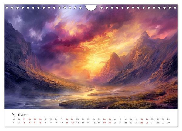 Produktbild: Farben und Licht - Landschaftsmalerei im Jahreskreis (Wandkalender 2026 DIN A4 quer), CALVENDO Monatskalender