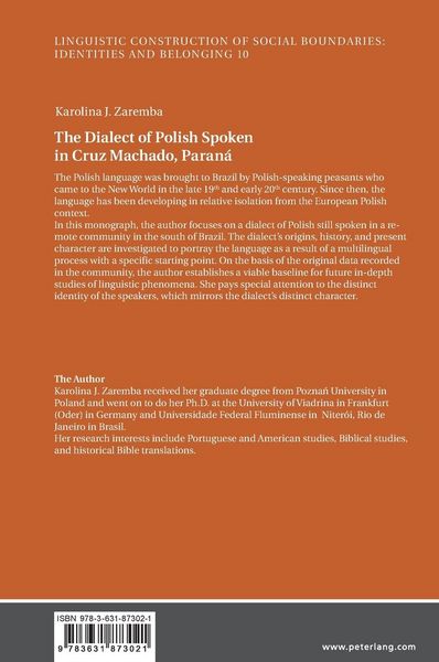 Produktbild: The Dialect of Polish Spoken in Cruz Machado, Paraná