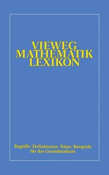 Produktbild: Vieweg-Mathematik-Lexikon
