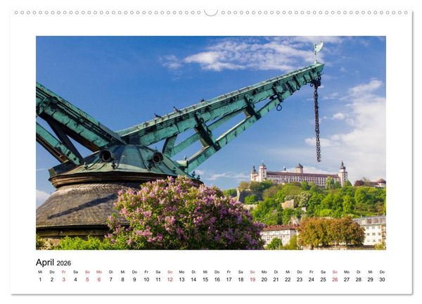 Produktbild: W&uuml;rzburg - Im Lauf der Jahreszeiten (hochwertiger Premium Wandkalender 2026 DIN A2 quer), Kunstdruck in Hochglanz