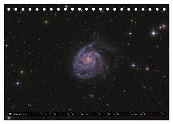 Produktbild: Galaxien im Universum (Tischkalender 2026 DIN A5 quer), CALVENDO Monatskalender