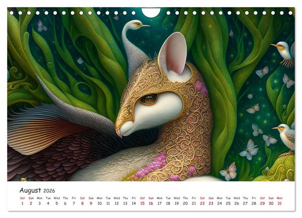 Produktbild: Fabulous creatures - In the land of mythical creatures (Wall Calendar 2026 DIN A4 landscape), CALVENDO 12 Month Wall Calendar