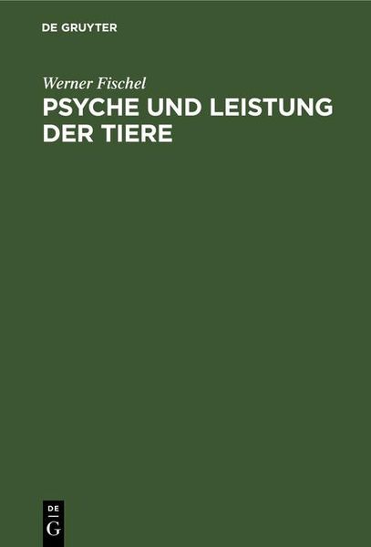Produktbild: Psyche und Leistung der Tiere