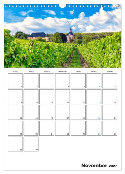 Produktbild: Rheingau Terminplaner (Wandkalender 2027 DIN A3 hoch), CALVENDO Monatskalender