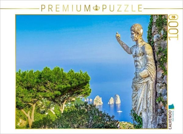 Produktbild: CALVENDO Puzzle Kaiser Augustus mit Blick auf die Fariglioni Felsen | 1000 Teile Lege-Gr&ouml;&szlig;e 64x48cm Foto-Puzzle f&uuml;r gl&uuml;ckliche Stunden