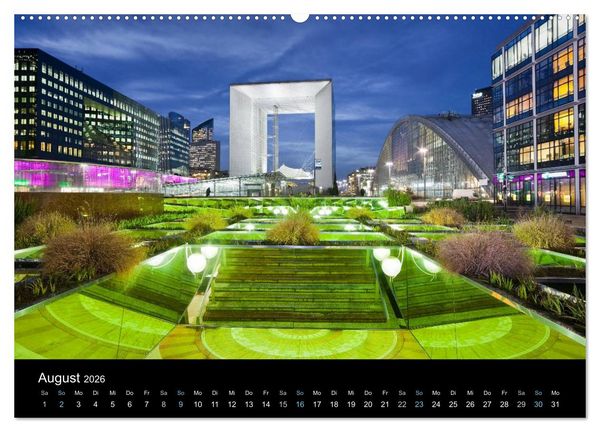 Produktbild: Paris bei Nacht 2026 (hochwertiger Premium Wandkalender 2026 DIN A2 quer), Kunstdruck in Hochglanz