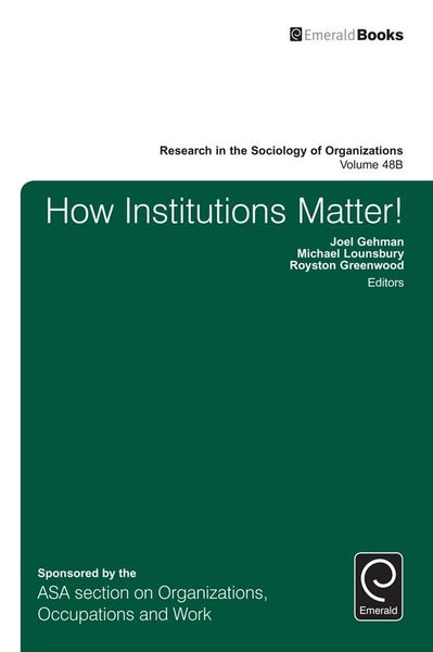 Produktbild: How Institutions Matter!
