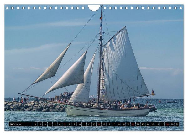 Produktbild: Segelschiffe vor Warnem&uuml;nde (Wandkalender 2026 DIN A4 quer), CALVENDO Monatskalender