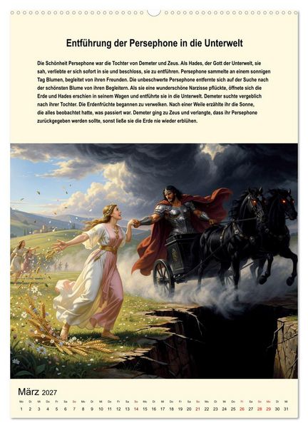 Produktbild: Helden der griechischen Mythologie (Wandkalender 2027 DIN A2 hoch), CALVENDO Monatskalender