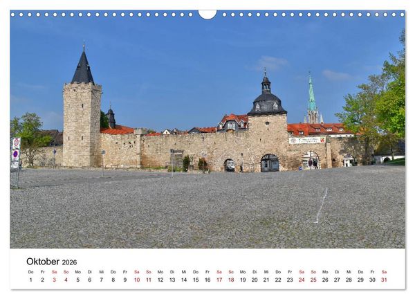 Produktbild: M&uuml;hlhausen in Th&uuml;ringen - Stadt im Herzen Deutschlands (Wandkalender 2026 DIN A3 quer), CALVENDO Monatskalender