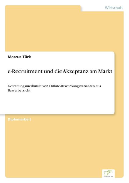 Produktbild: e-Recruitment und die Akzeptanz am Markt