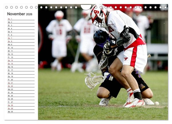 Produktbild: Teamsport Lacrosse - Face-off (Wandkalender 2026 DIN A4 quer), CALVENDO Monatskalender
