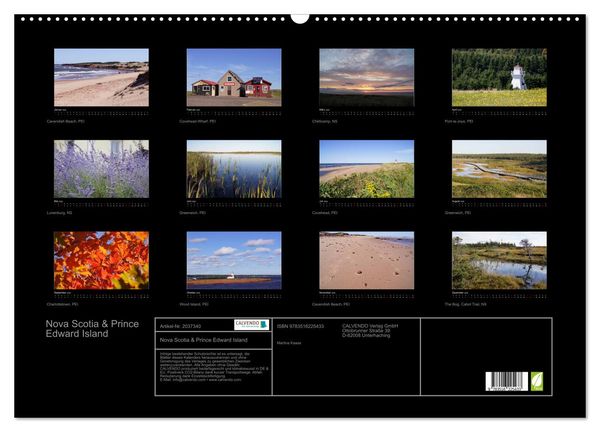 Produktbild: Nova Scotia & Prince Edward Island (Wandkalender 2026 DIN A2 quer), CALVENDO Monatskalender