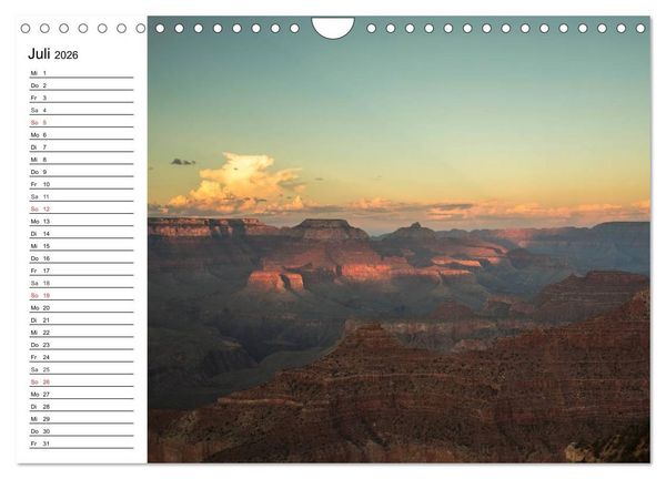Produktbild: Faszination Grand Canyon (Wandkalender 2026 DIN A4 quer), CALVENDO Monatskalender