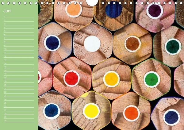 Produktbild: Die bunte Welt der Stifte - Geburtstagskalender (Wandkalender immerw&auml;hrend DIN A4 quer)