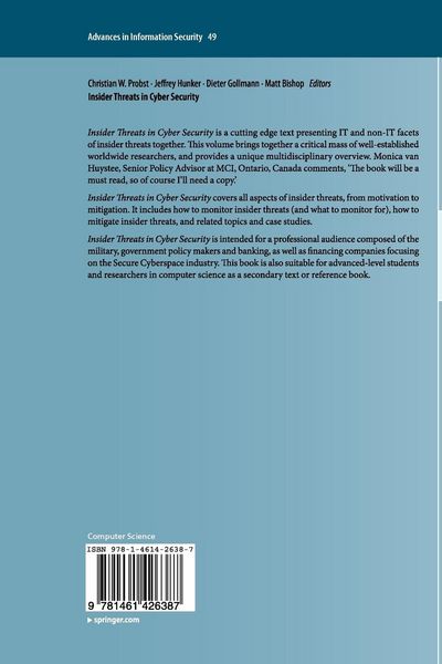 Produktbild: Insider Threats in Cyber Security