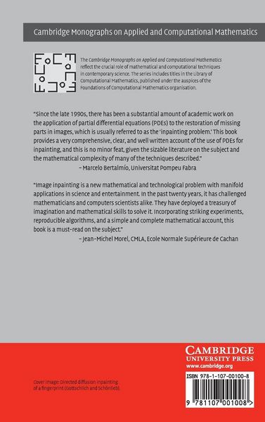 Produktbild: Partial Differential Equation Methods for Image Inpainting