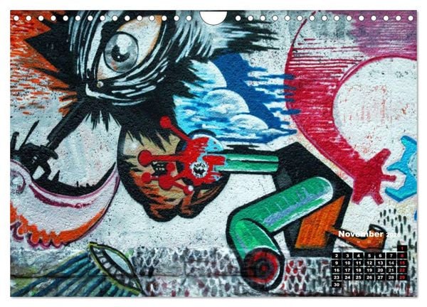 Produktbild: Street-Art 2026 / CH-Version (Wandkalender 2026 DIN A4 quer), CALVENDO Monatskalender