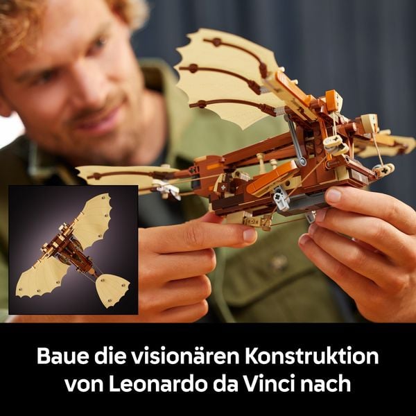 Produktbild: LEGO Icons Leonardo da Vincis Flugger&auml;t, Deko f&uuml;r Erwachsene 10363