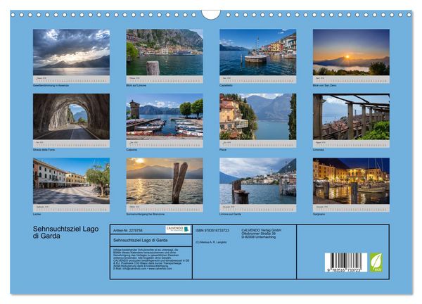 Produktbild: Sehnsuchtsziel Lago di Garda (Wandkalender 2026 DIN A3 quer), CALVENDO Monatskalender