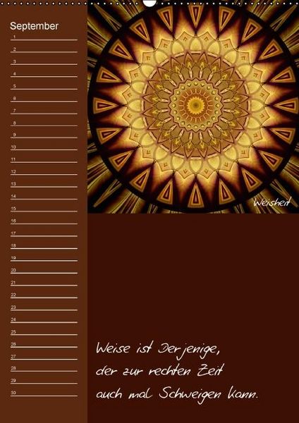 Produktbild: Mandala - Spiegel der Seele / immerw&auml;hrender Geburtstagskalender (Wandkalender immerw&auml;hrend DIN A2 hoch)