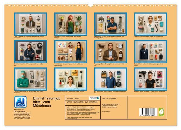 Produktbild: Einmal Traumjob bitte - zum Mitnehmen (hochwertiger Premium Wandkalender 2027 DIN A2 quer), Kunstdruck in Hochglanz