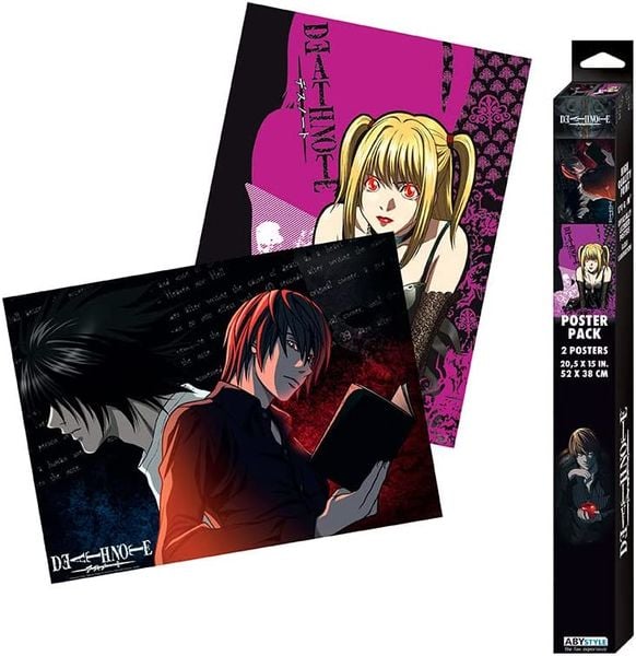 Produktbild: DEATH NOTE Set 2 Chibi Posters - L vs Light & Misa (52x38)