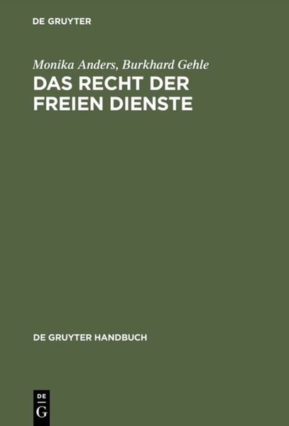 Produktbild: Das Recht der freien Dienste