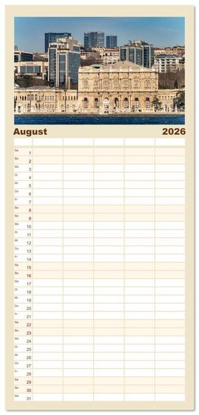 Produktbild: Familienplaner 2026 - T&uuml;rkei - Istanbul mit 5 Spalten (Wandkalender, 21 x 45 cm) CALVENDO