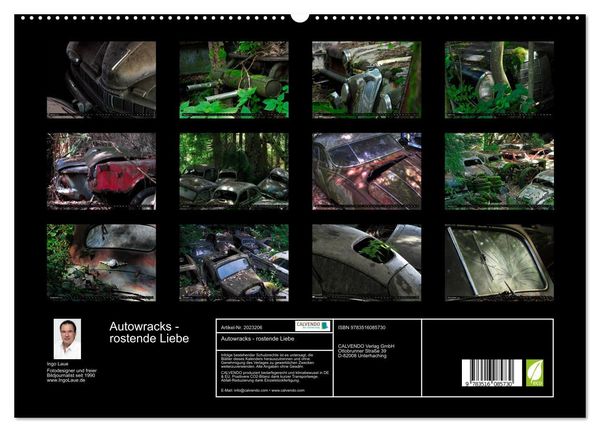Produktbild: Autowracks - rostende Liebe (hochwertiger Premium Wandkalender 2026 DIN A2 quer), Kunstdruck in Hochglanz