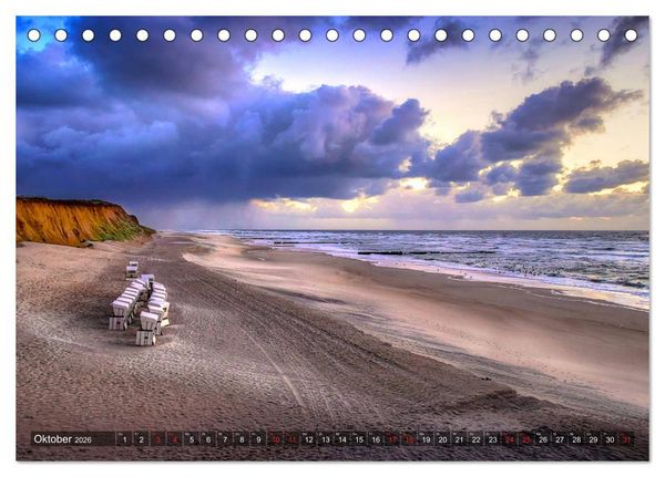 Produktbild: Sylt - Farbige Momente (Tischkalender 2026 DIN A5 quer), CALVENDO Monatskalender